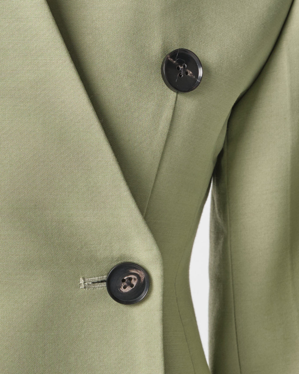 Double-Breasted Viscose and Wool Jacket