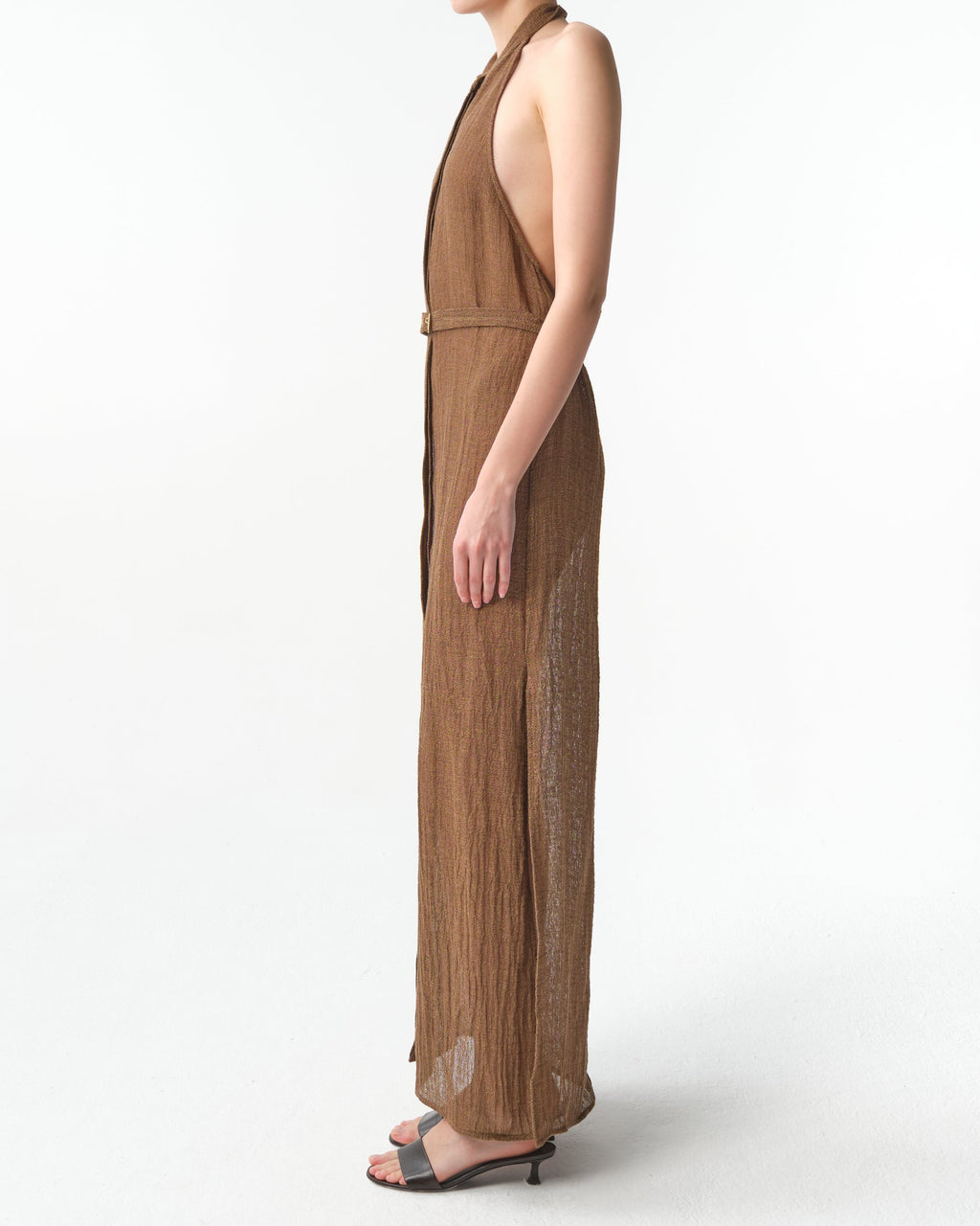 Jabal Halterneck Belted Midi Dress