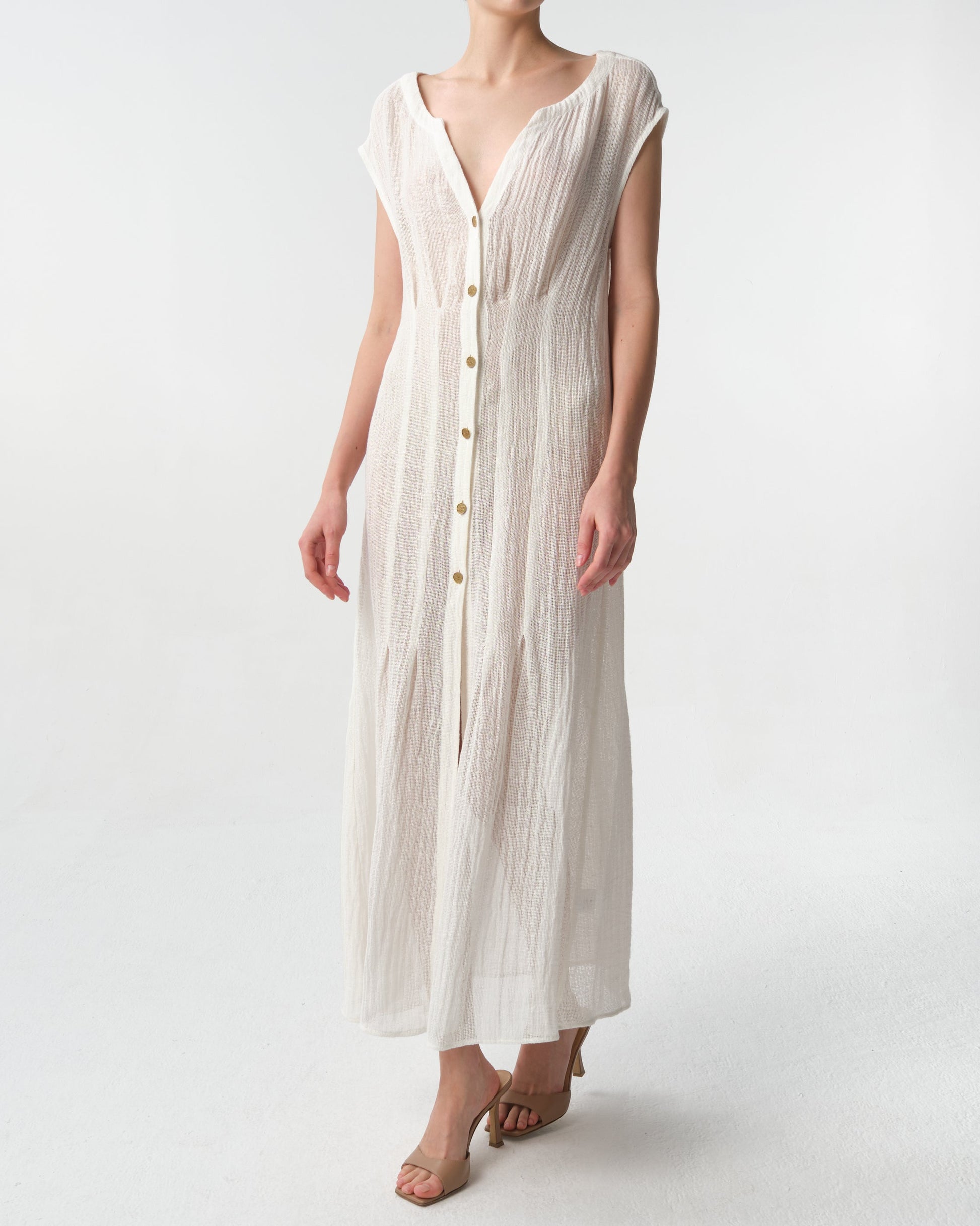Acre Organic Linen-Gauze Dress