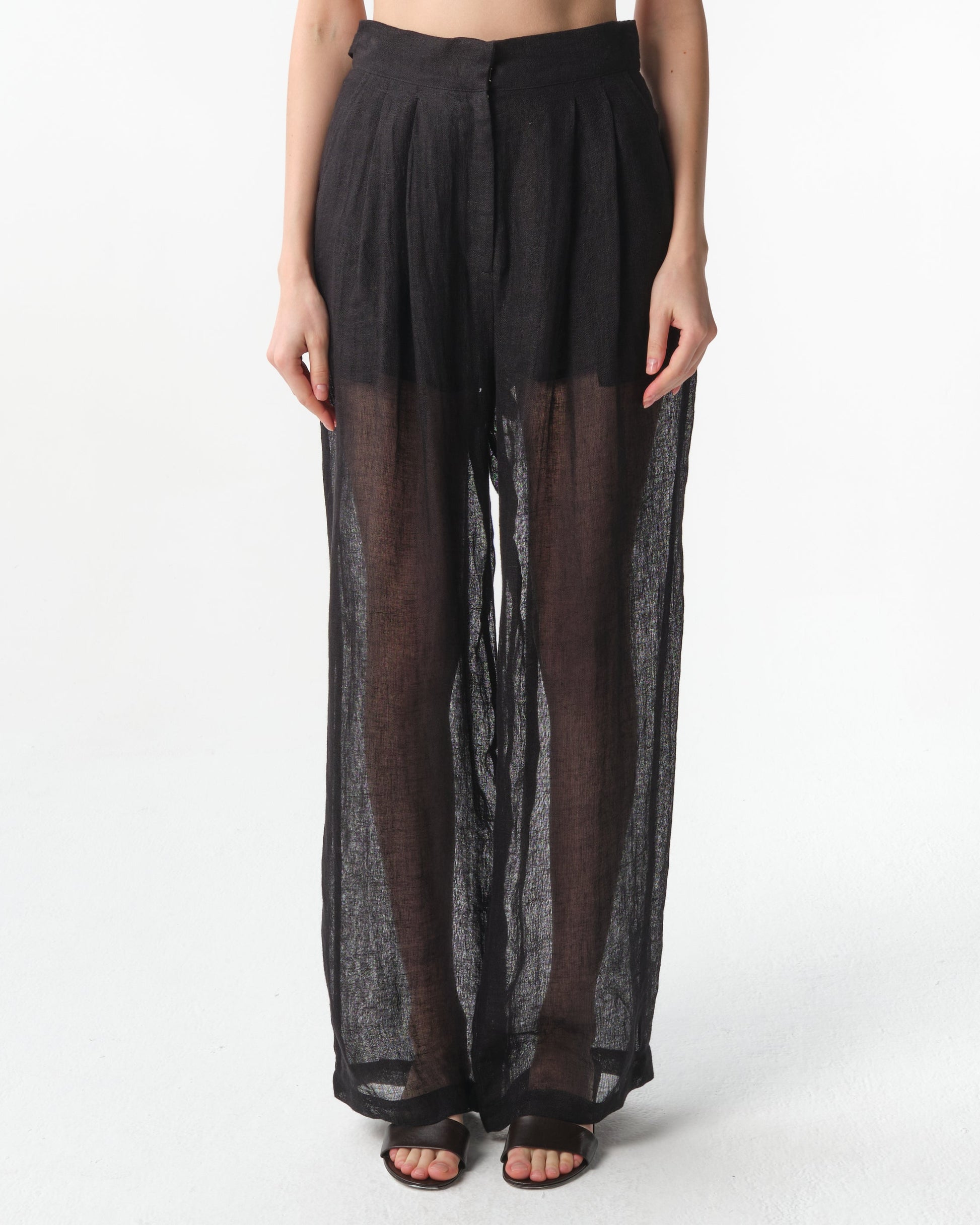 Sohag Linen Wide-Leg Pants