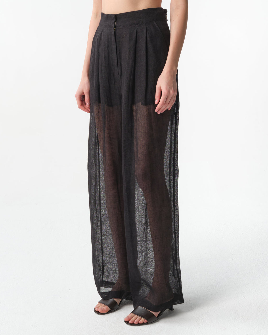 Sohag Linen Wide-Leg Pants