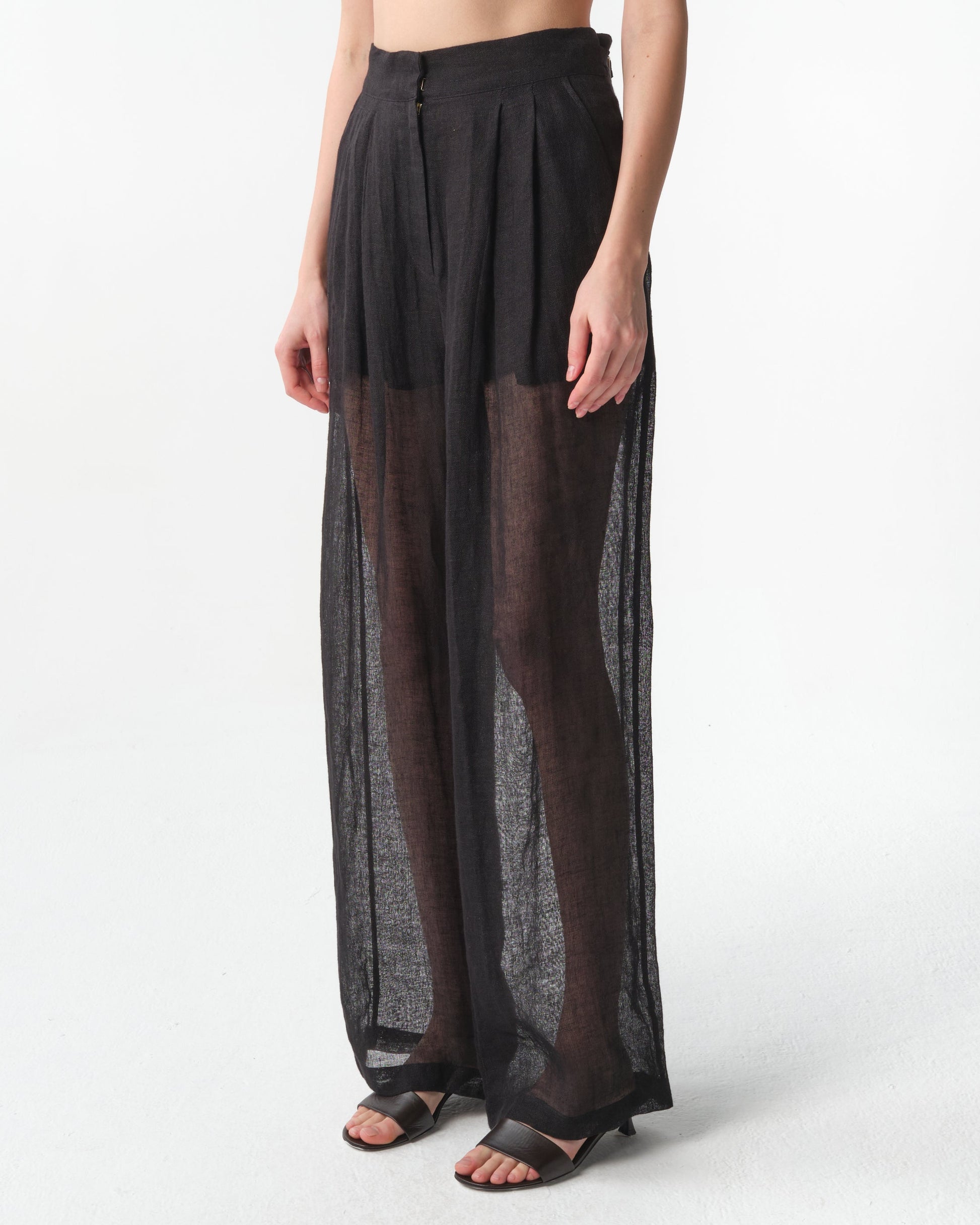 Sohag Linen Wide-Leg Pants