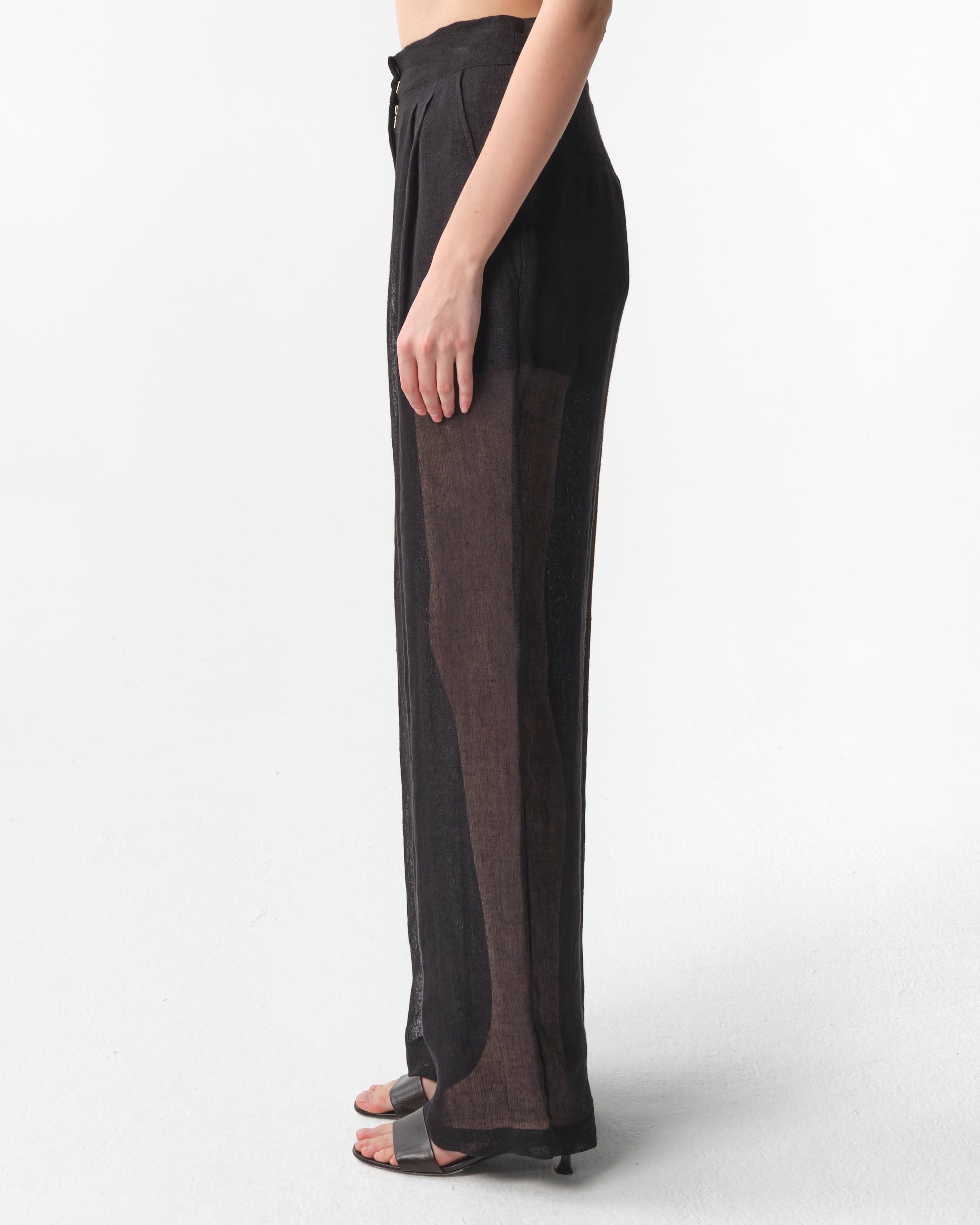 Sohag Linen Wide-Leg Pants