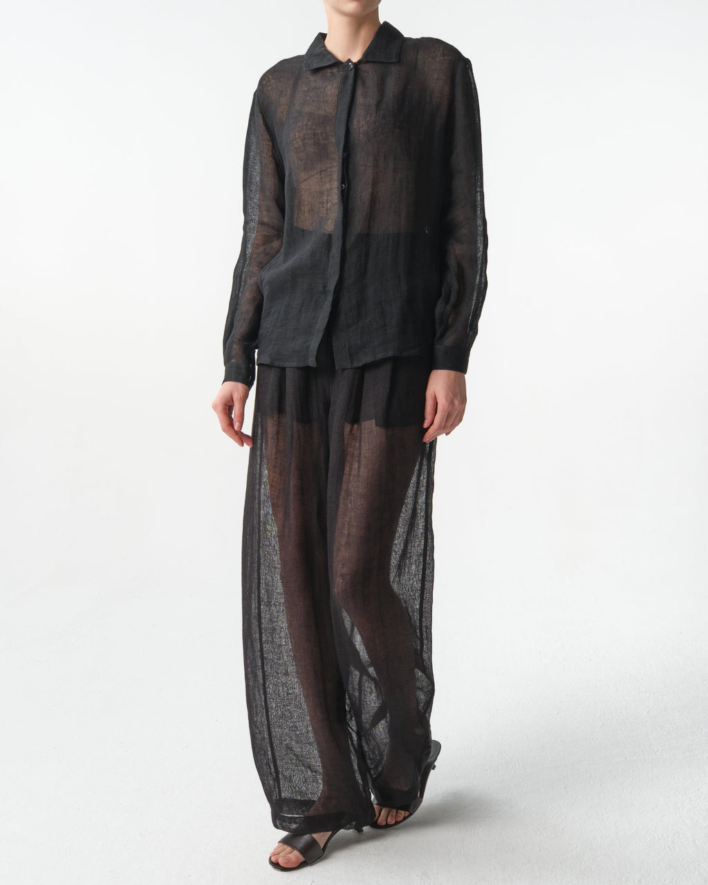 Sohag Linen Wide-Leg Pants