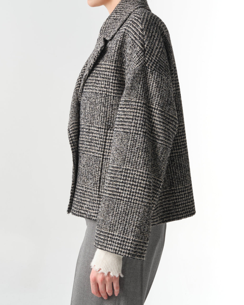 Franciacorta Short Plaid Coat