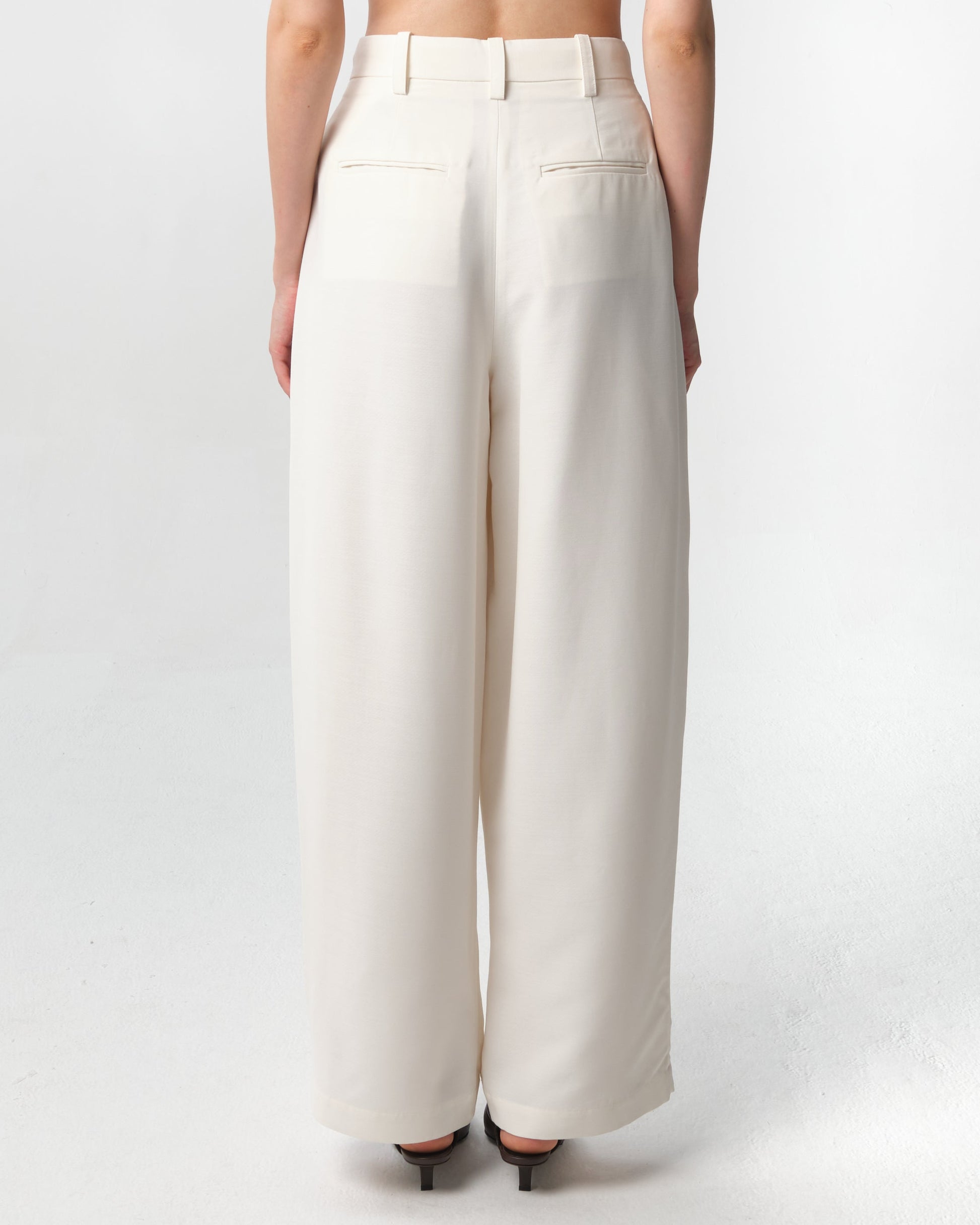 Pleated Wide-Leg Trousers