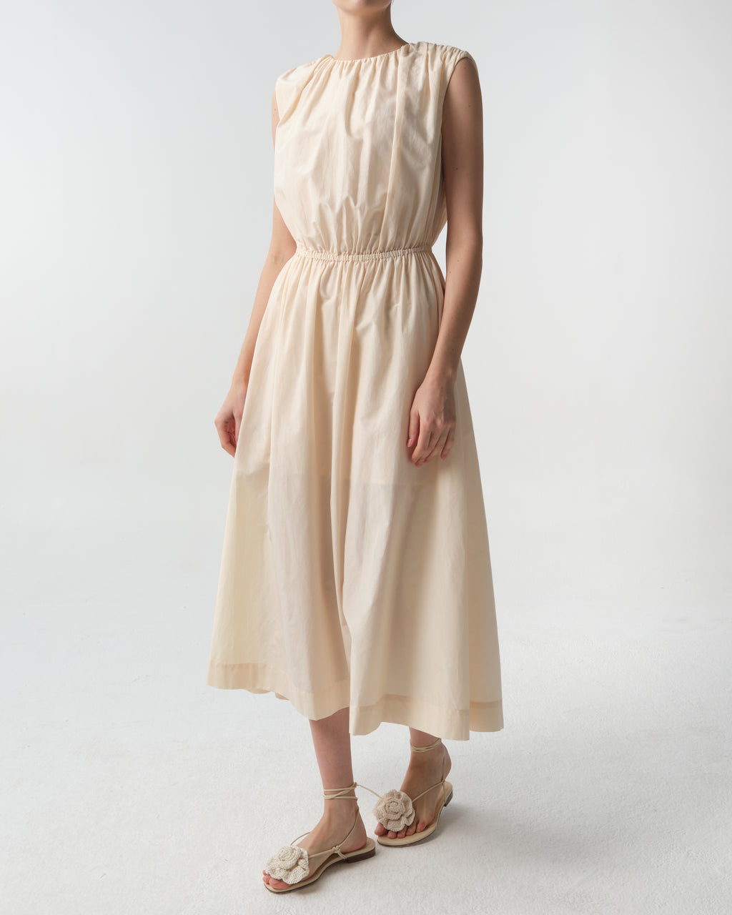 Aphrodite Gathered Midi Dress