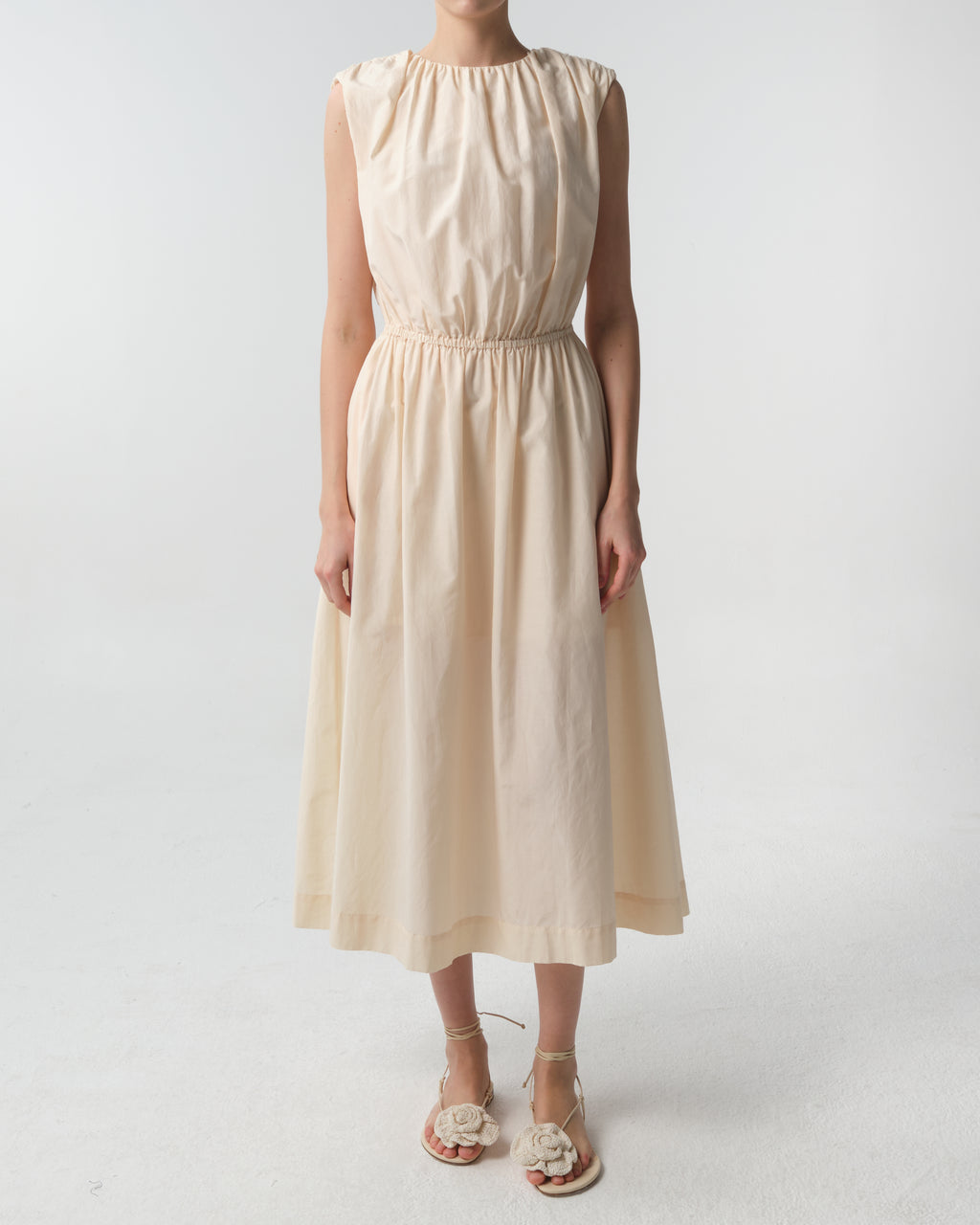 Aphrodite Gathered Midi Dress