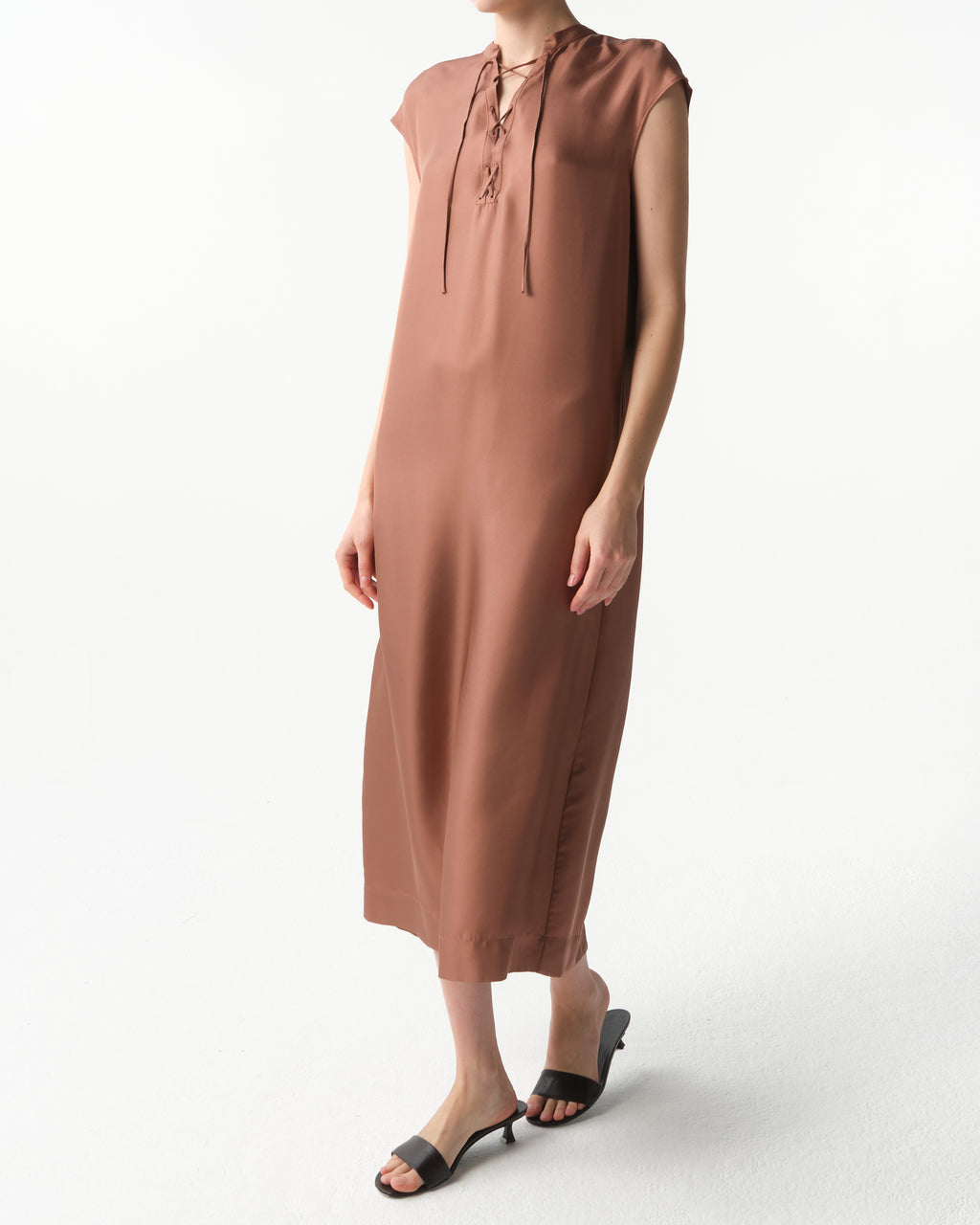 Demeter Silk Twill Midi Dress