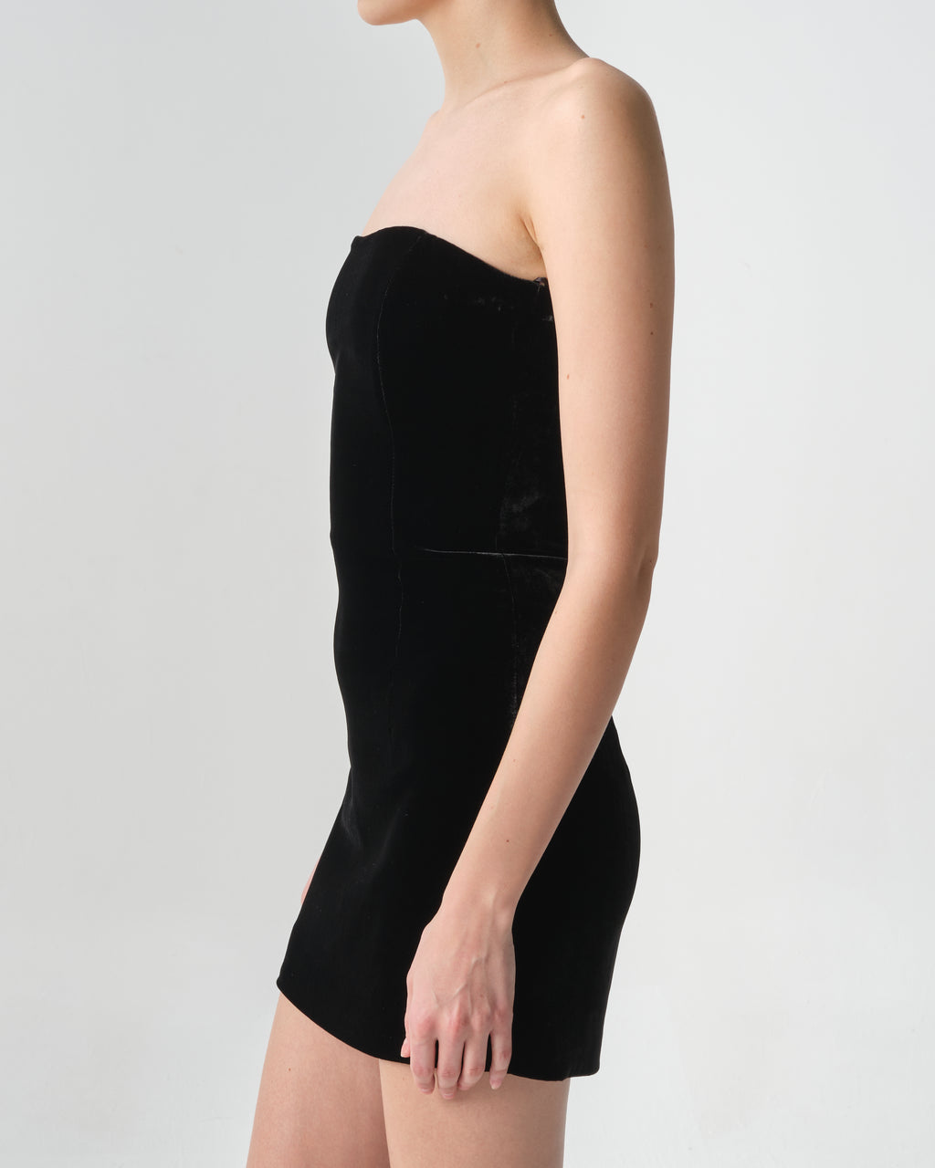 Velvet Bustier Mini Dress