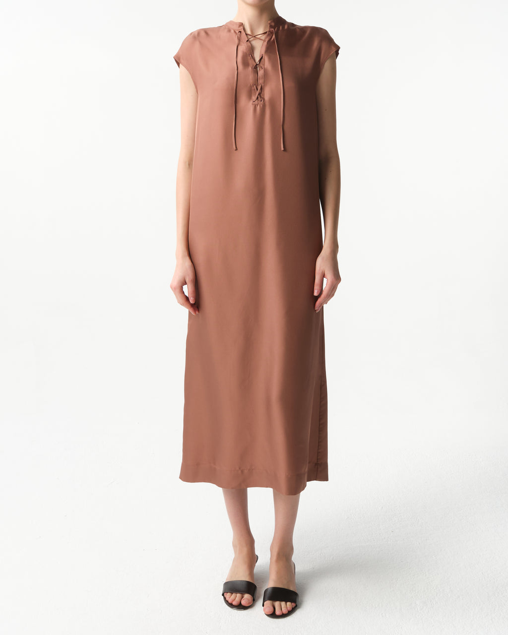 Demeter Silk Twill Midi Dress