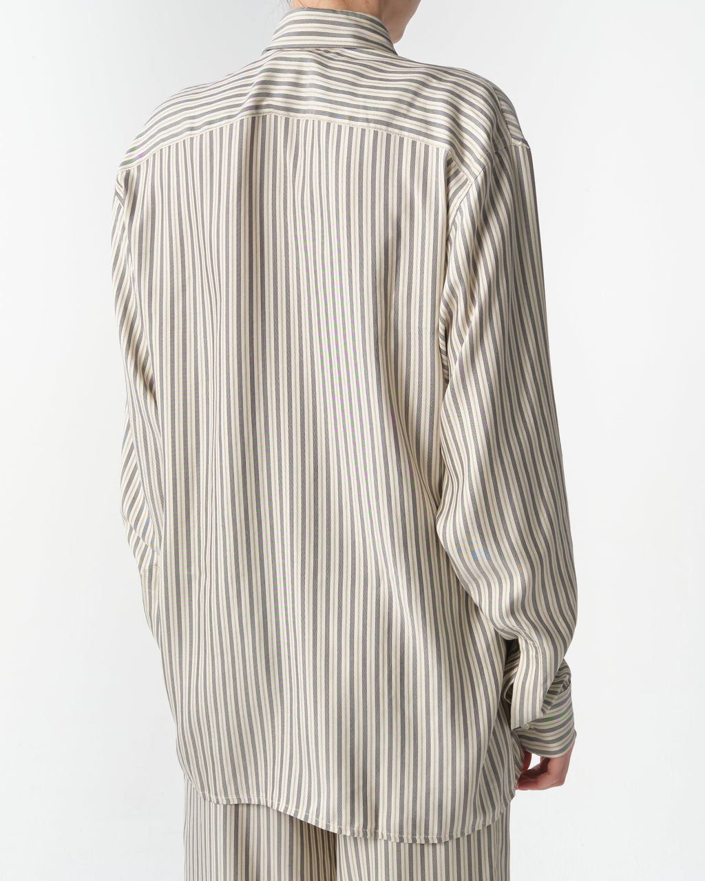 Songino Oversized Silk Stripe Shirt