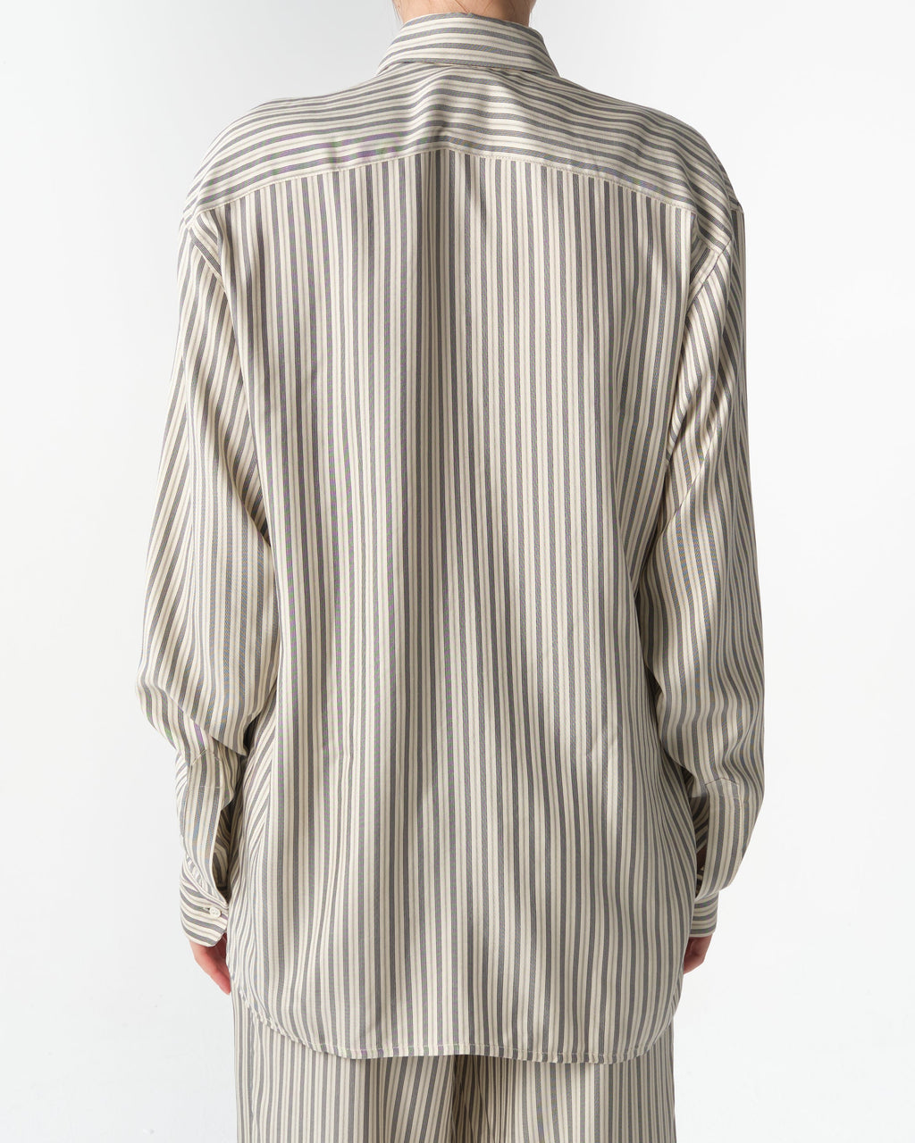 Songino Oversized Silk Stripe Shirt