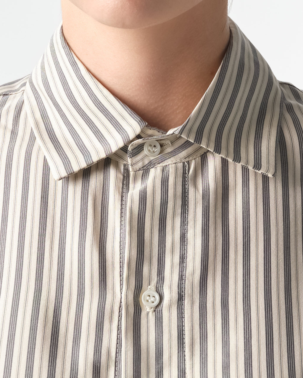 Songino Oversized Silk Stripe Shirt