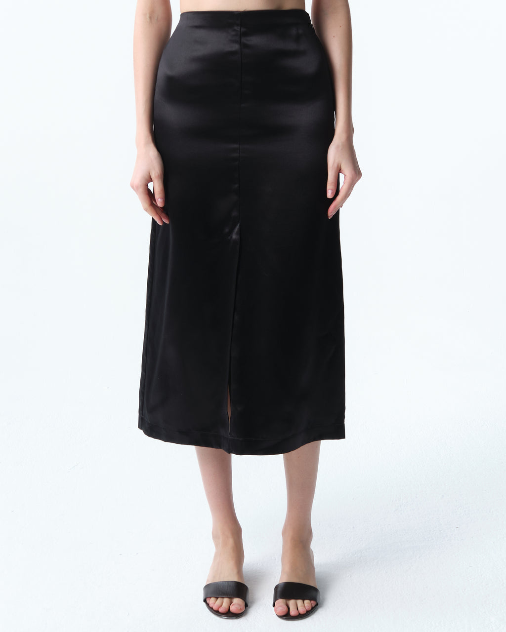 Lys Silk-Blend Satin Skirt