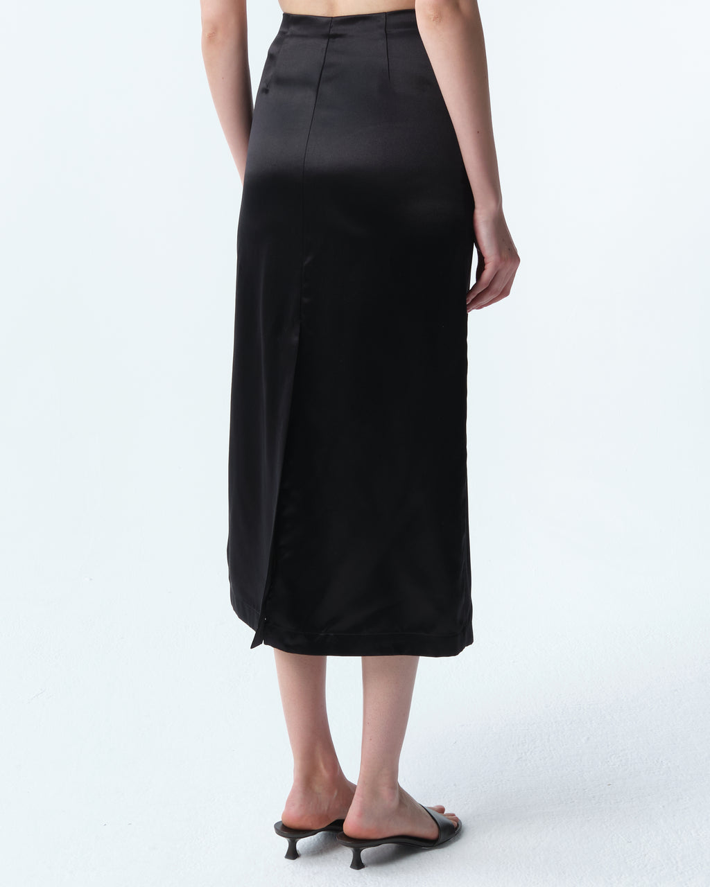 Lys Silk-Blend Satin Skirt