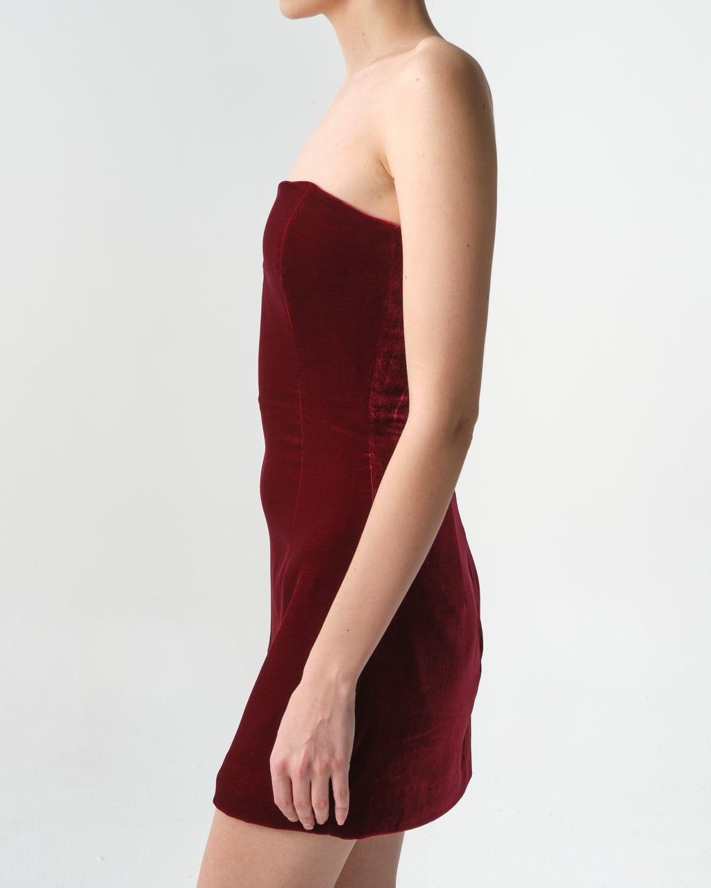 Velvet Bustier Mini Dress