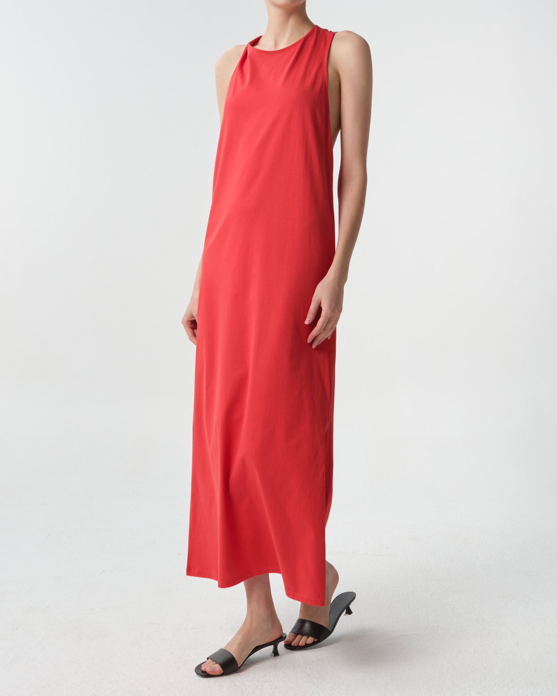 Rayna Knotted Cotton-Jersey Dress