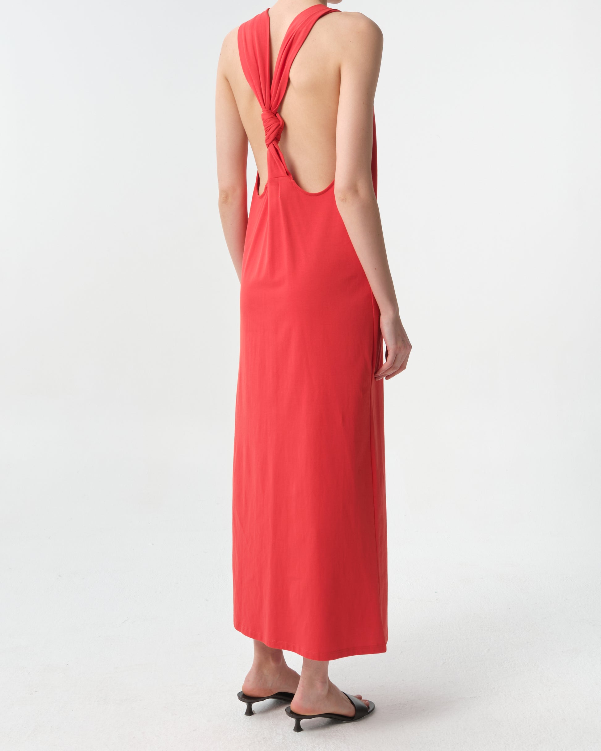Rayna Knotted Cotton-Jersey Dress