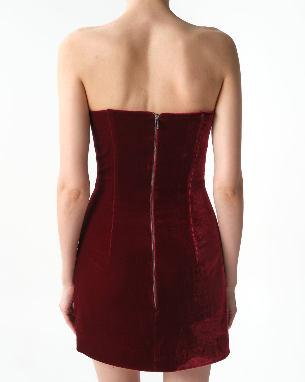 Velvet Bustier Mini Dress