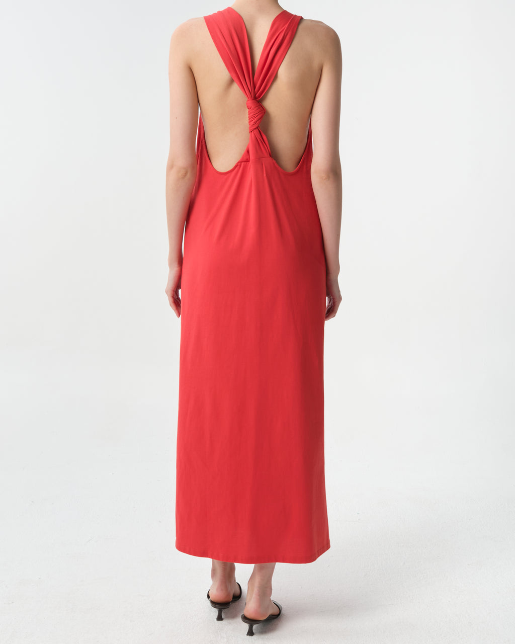 Rayna Knotted Cotton-Jersey Dress