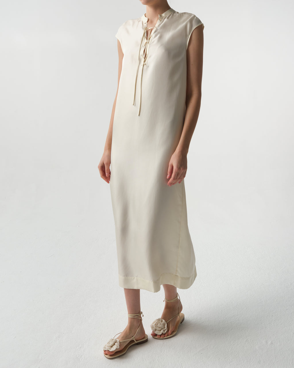 Demeter Silk Twill Midi Dress