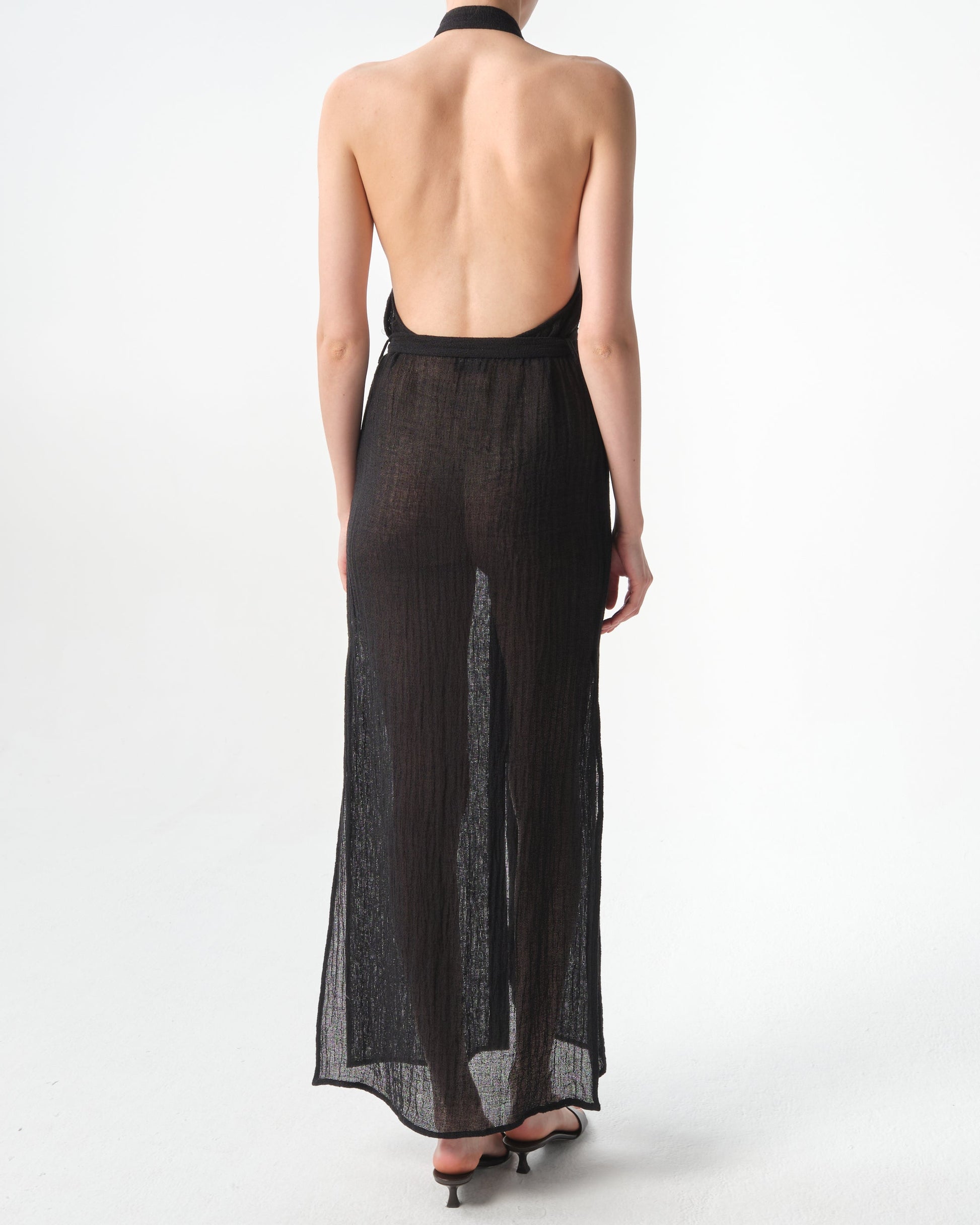 Jabal Halterneck Belted Midi Dress