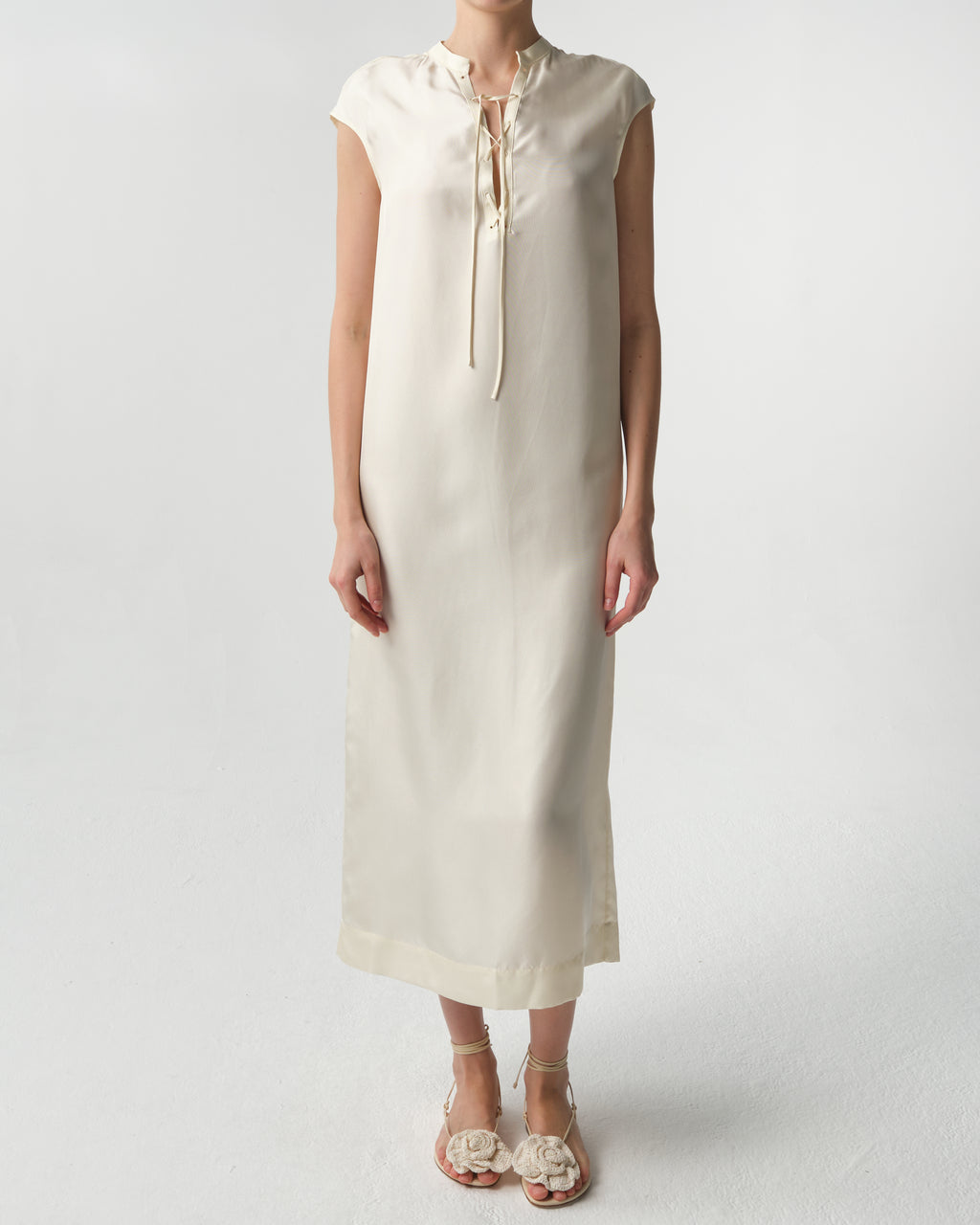 Demeter Silk Twill Midi Dress