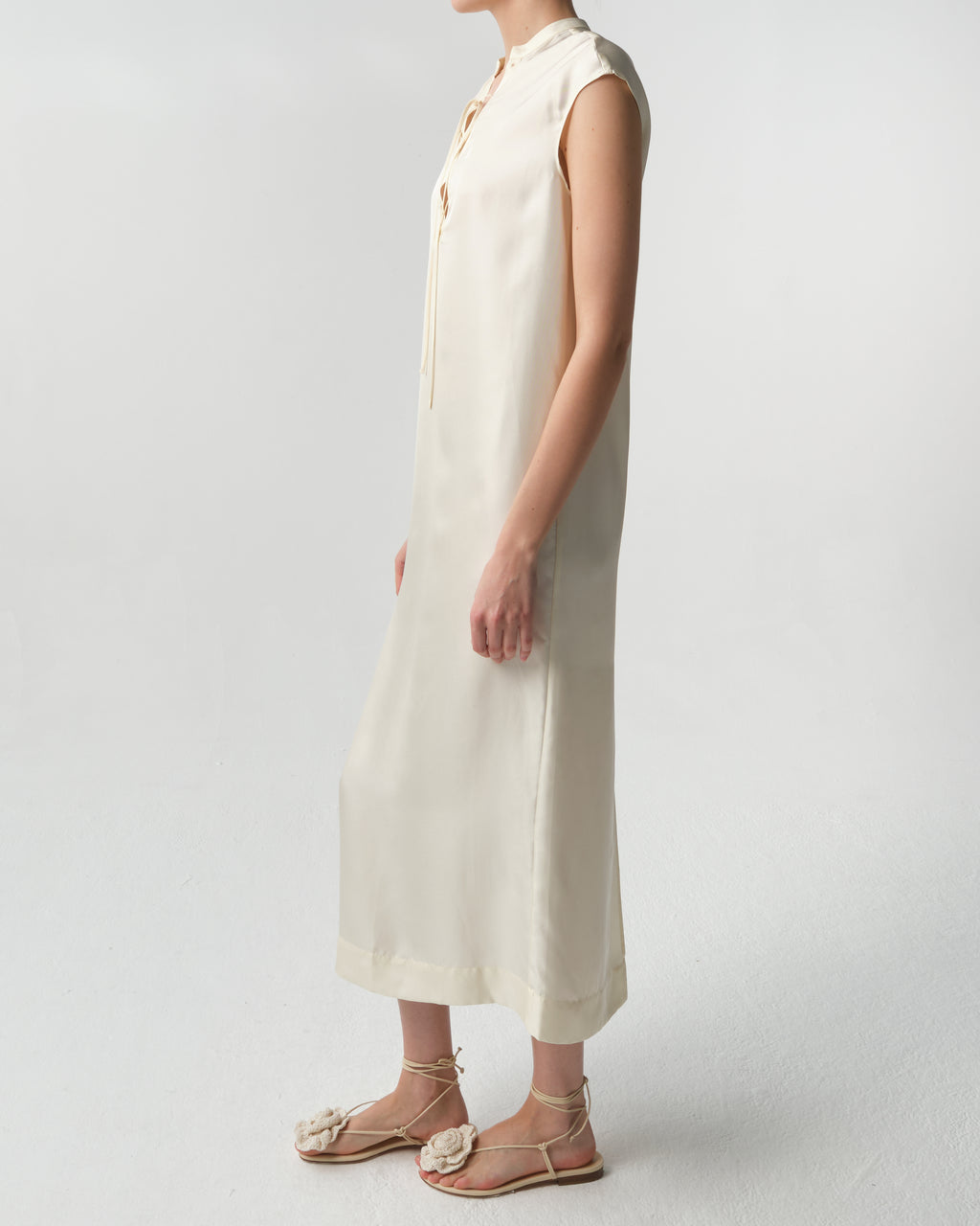Demeter Silk Twill Midi Dress