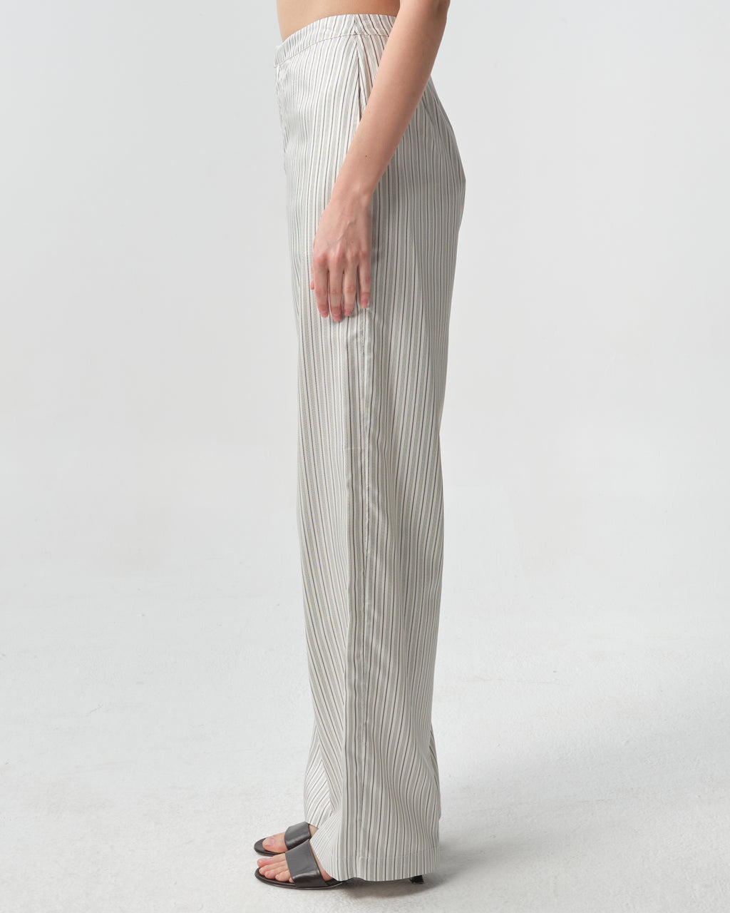 Luna Pinstripe Wide-Leg Pants
