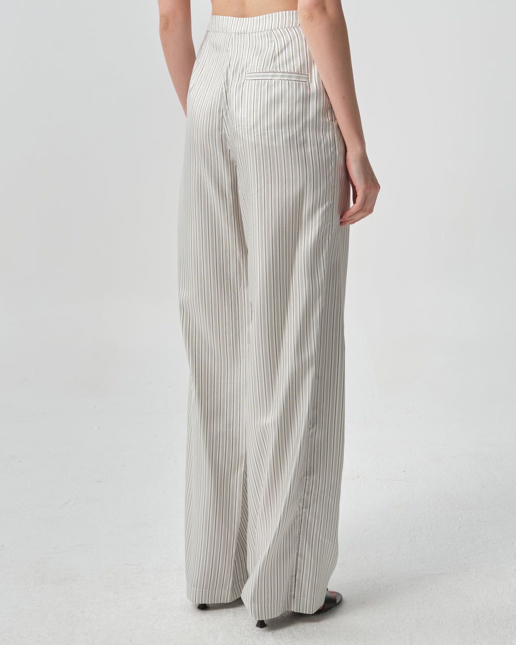 Luna Pinstripe Wide-Leg Pants