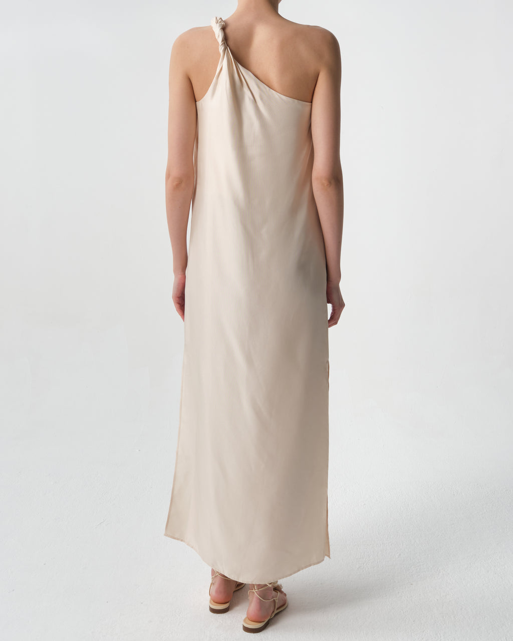 Adela Asymmetrical Silk Twill Dress