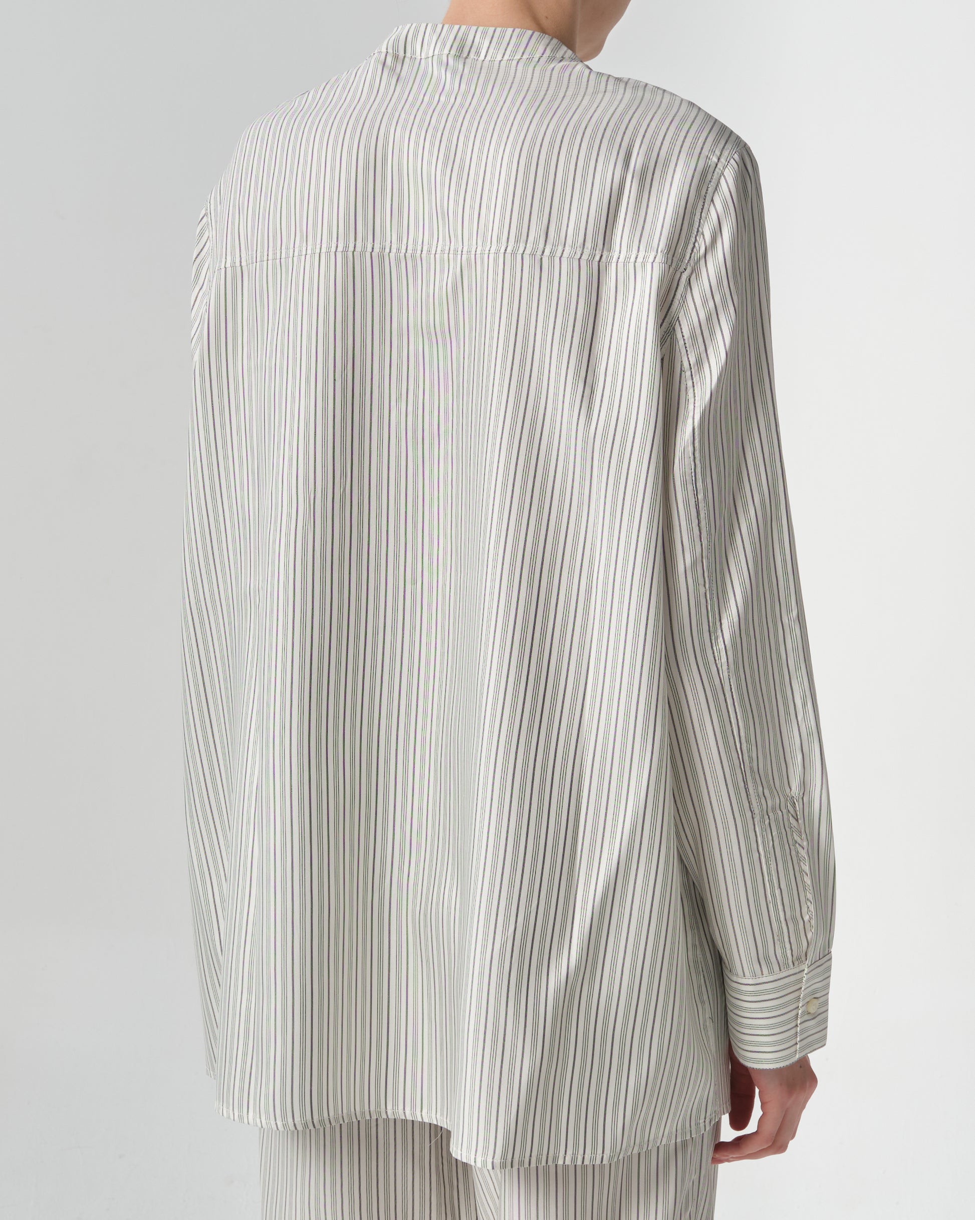 Isor Striped Silk-Twill Top