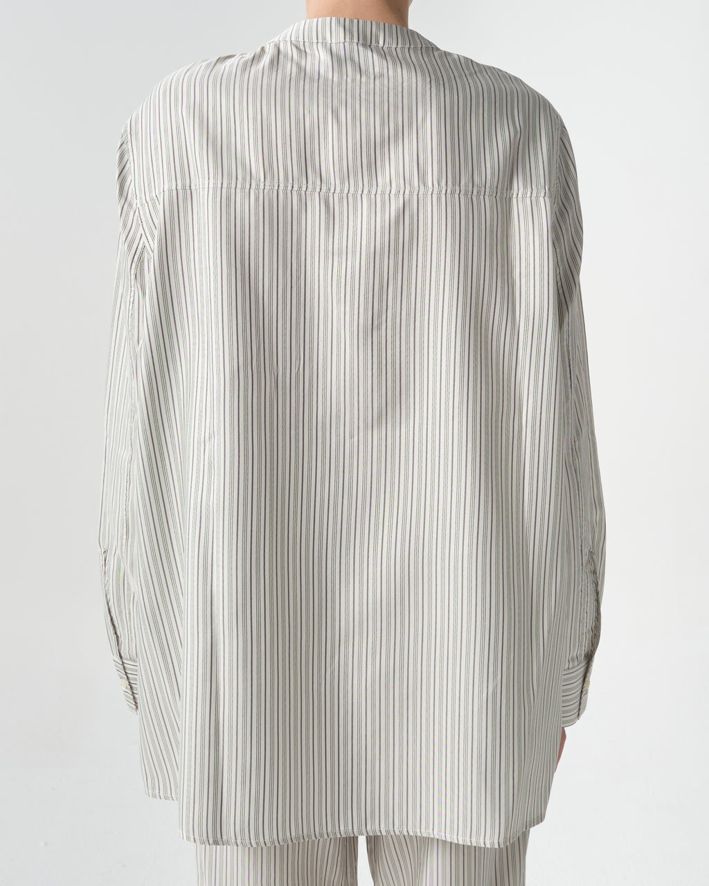 Isor Striped Silk-Twill Top