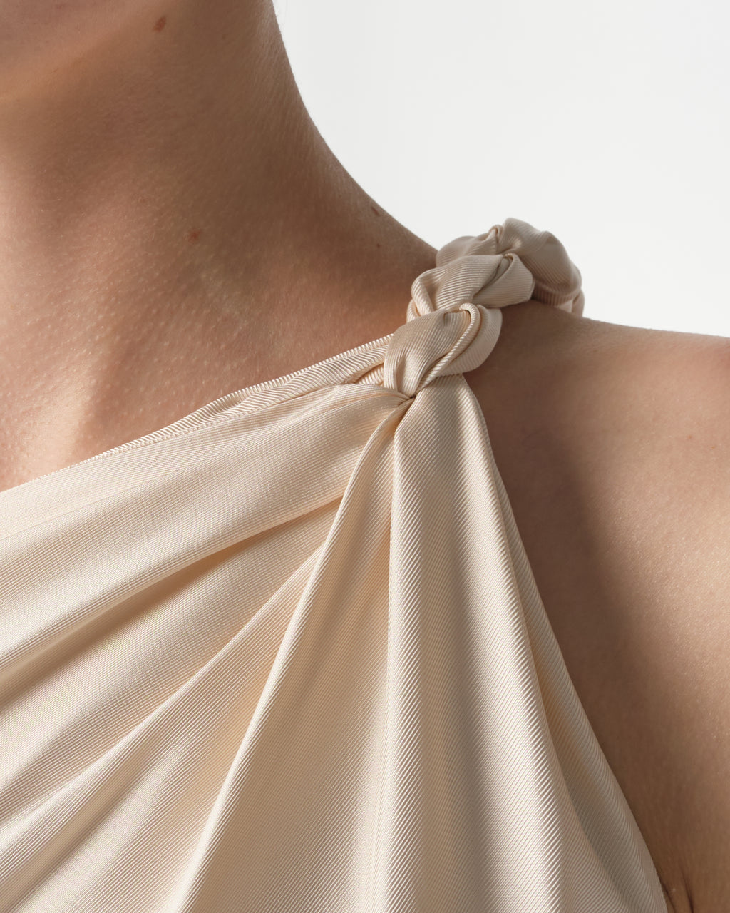 Adela Asymmetrical Silk Twill Dress