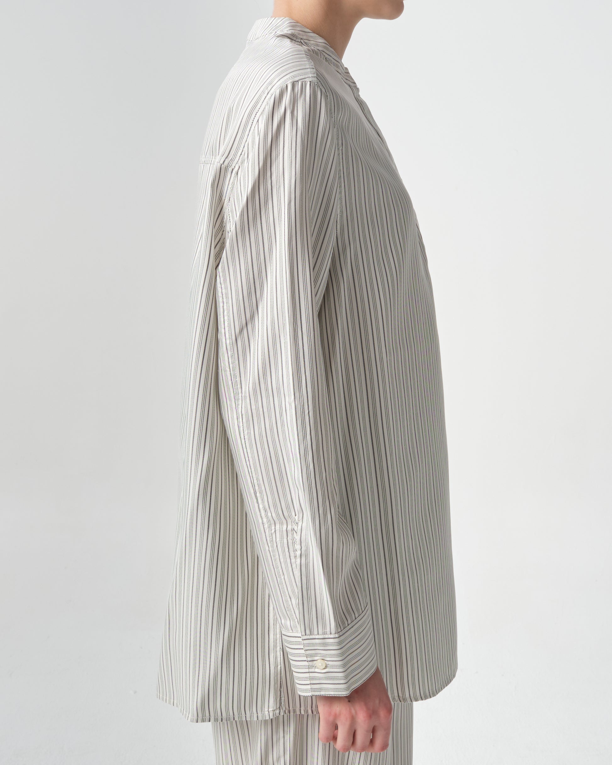 Isor Striped Silk-Twill Top