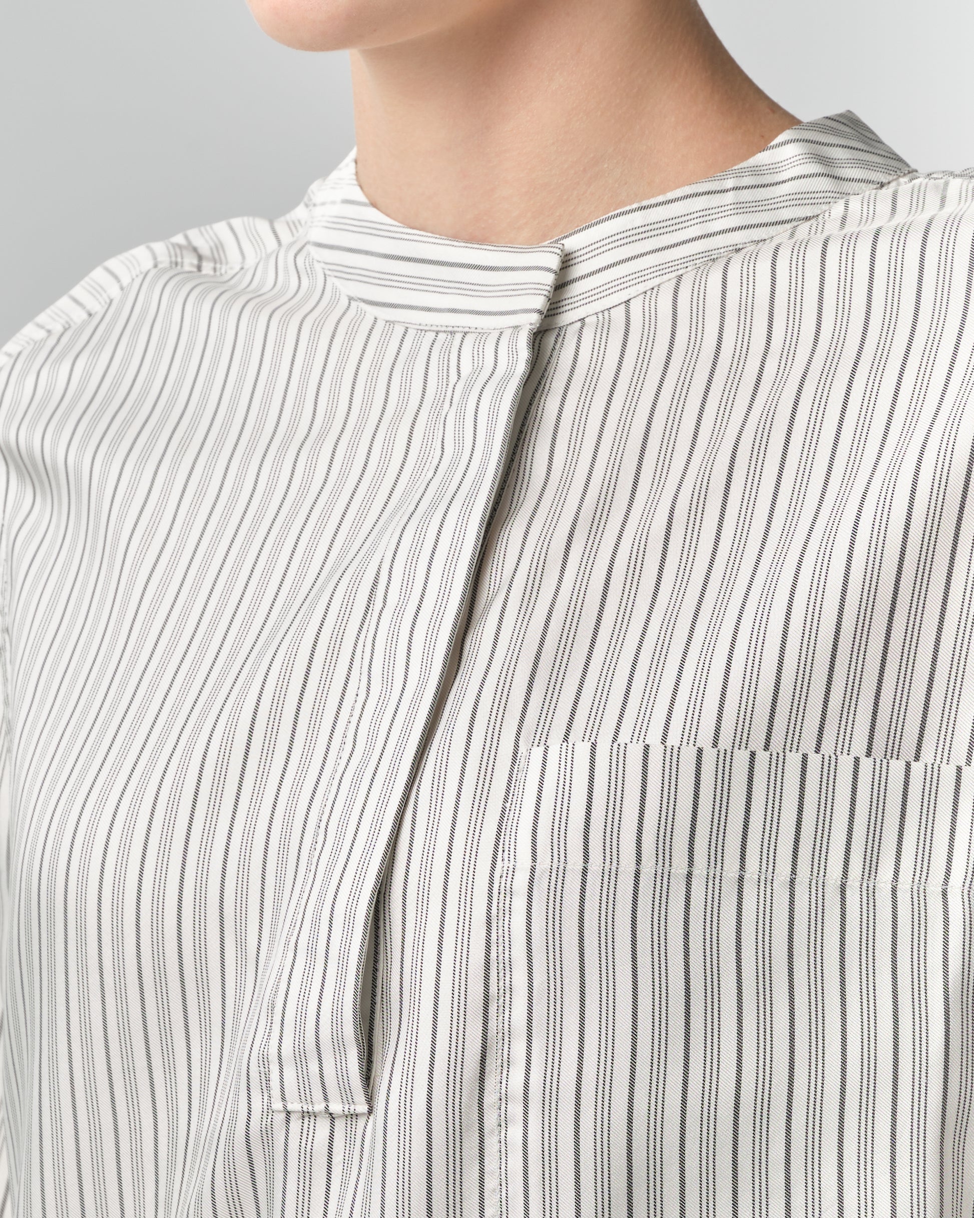 Isor Striped Silk-Twill Top