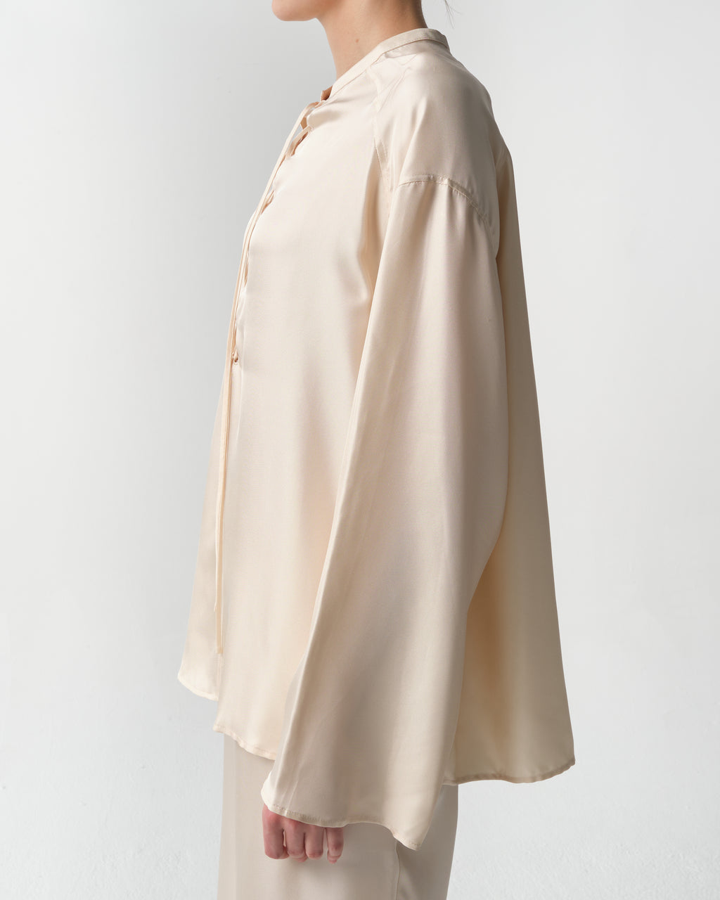 Zamia Silk Lace-Up Top