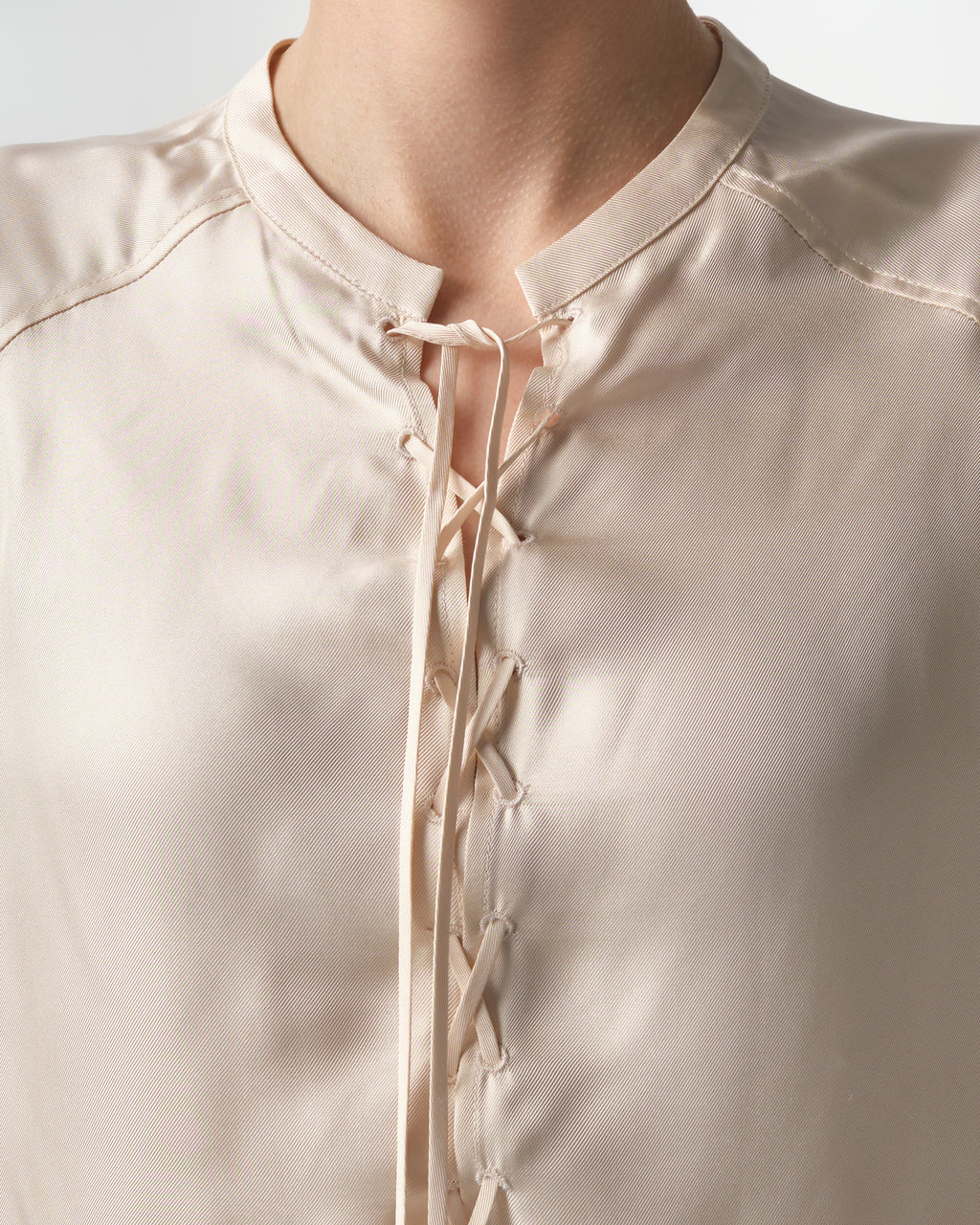 Zamia Silk Lace-Up Top