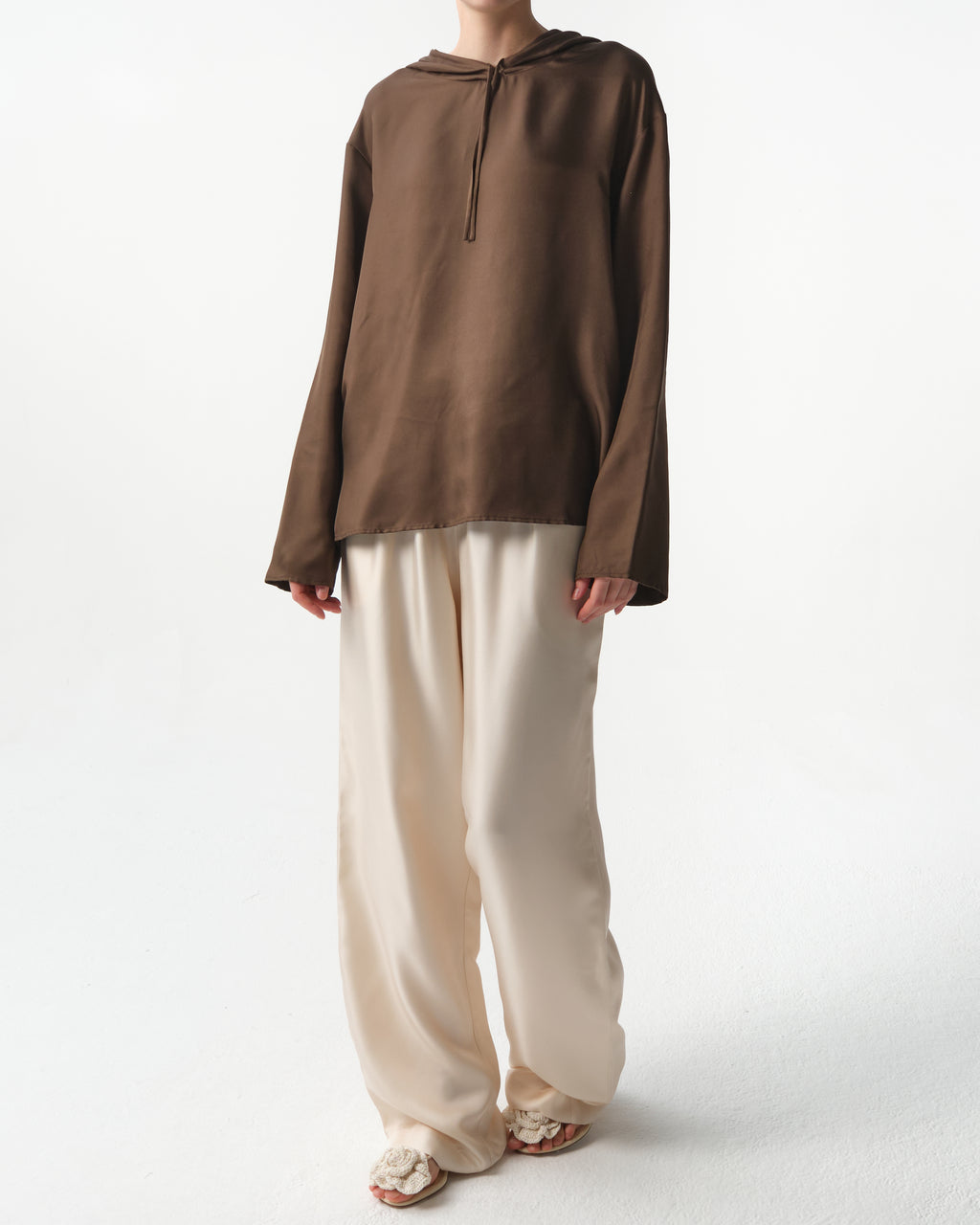 Nuka Silk Hooded Blouse