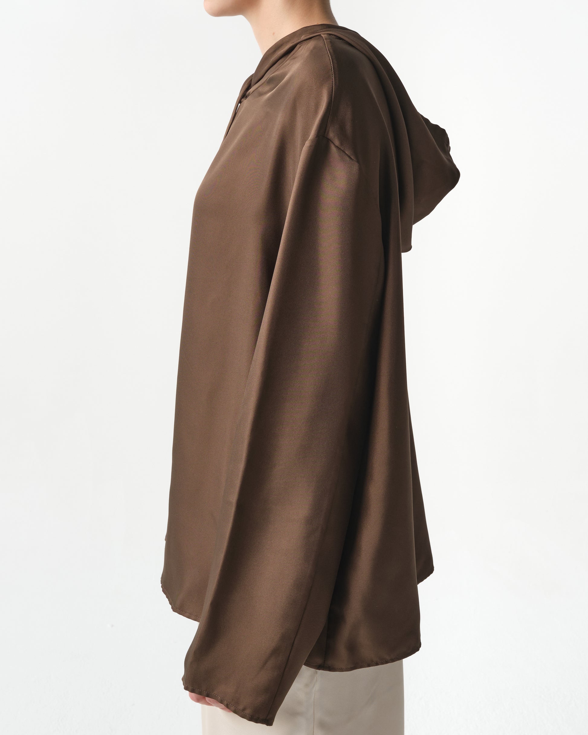 Nuka Silk Hooded Blouse