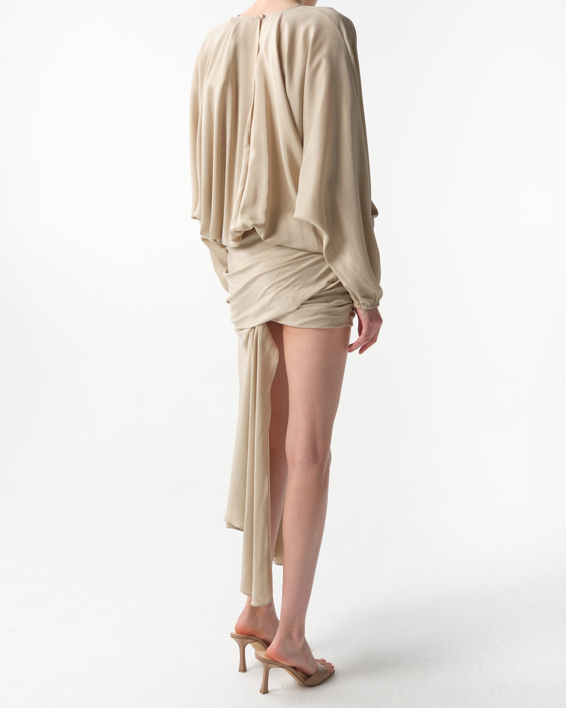 Draped Silk Dress
