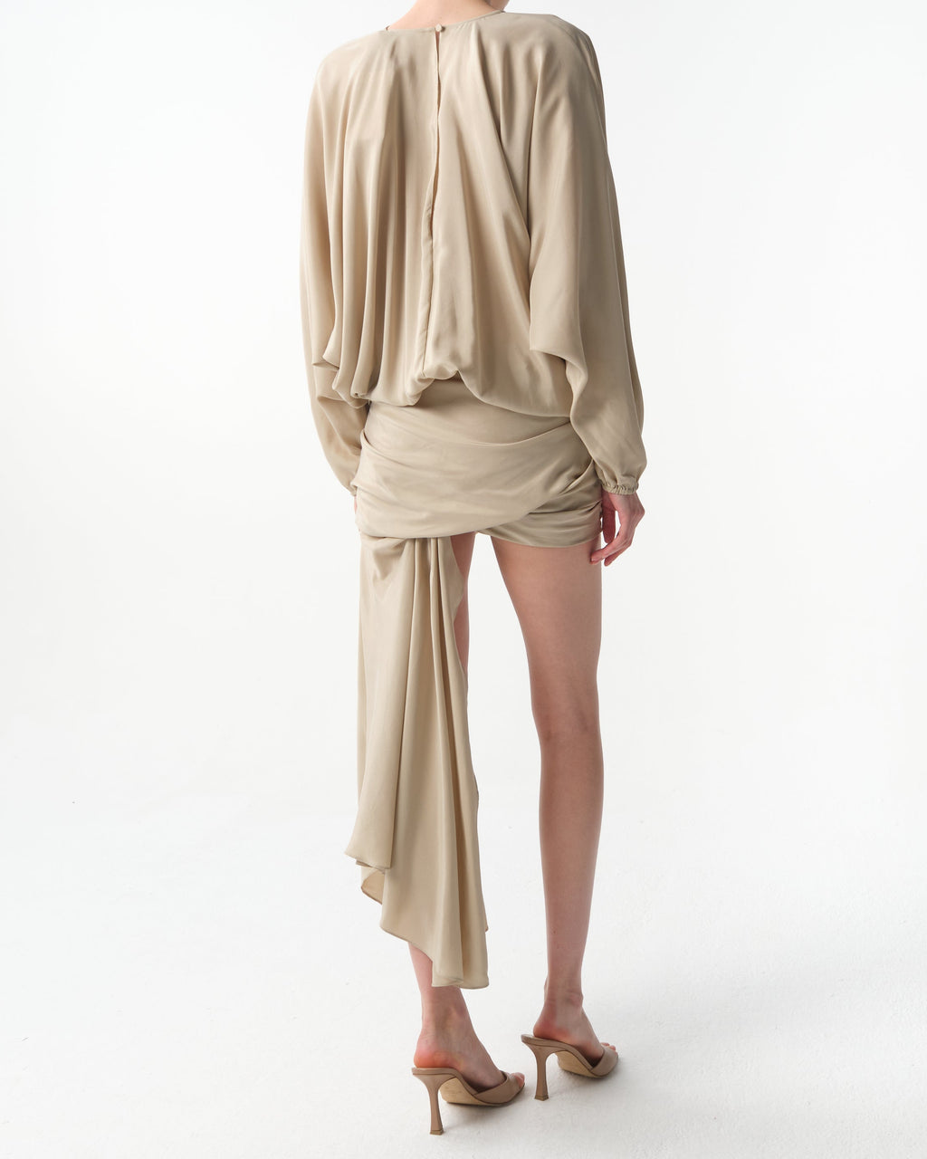 Draped Silk Dress