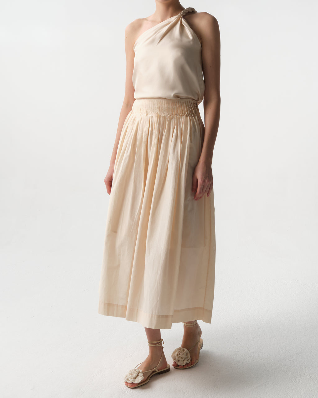 Artemis Pleated Midi Skirt