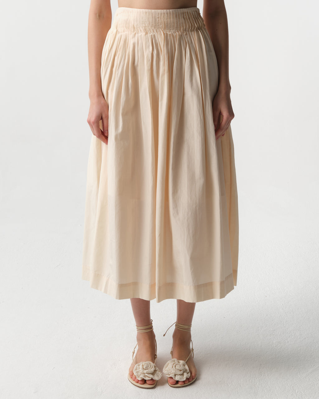Artemis Pleated Midi Skirt