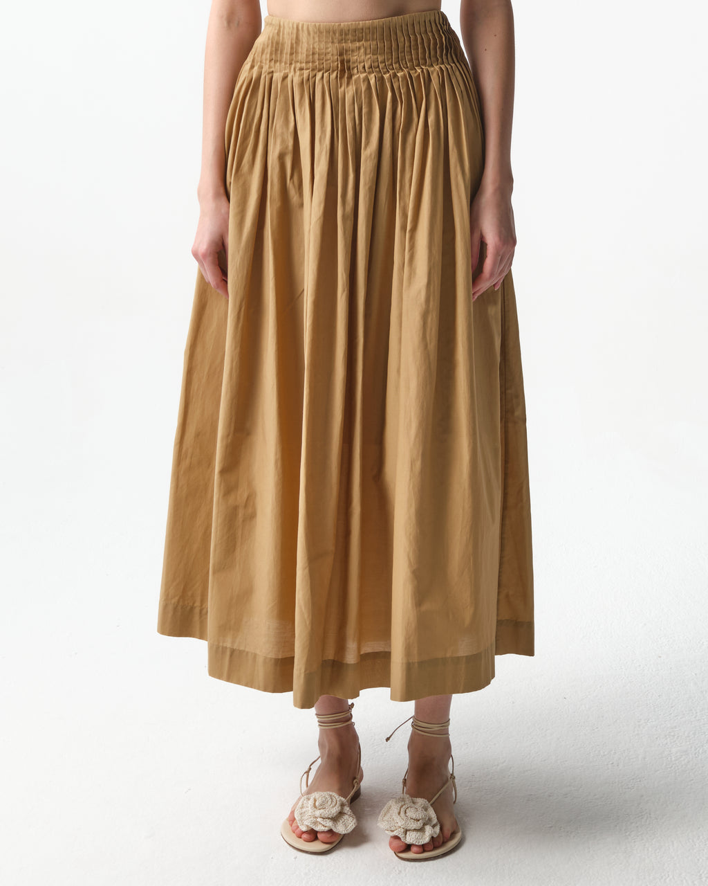 Artemis Pleated Midi Skirt