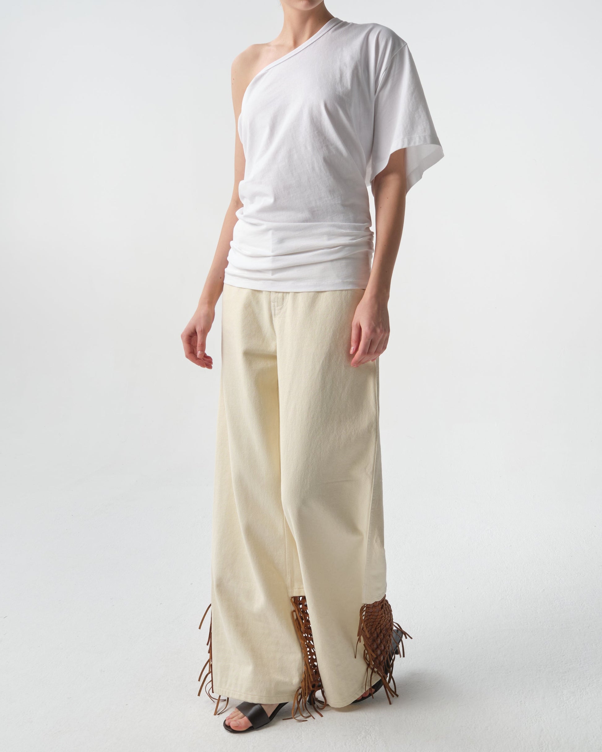 One-Shoulder Draped T-Shirt