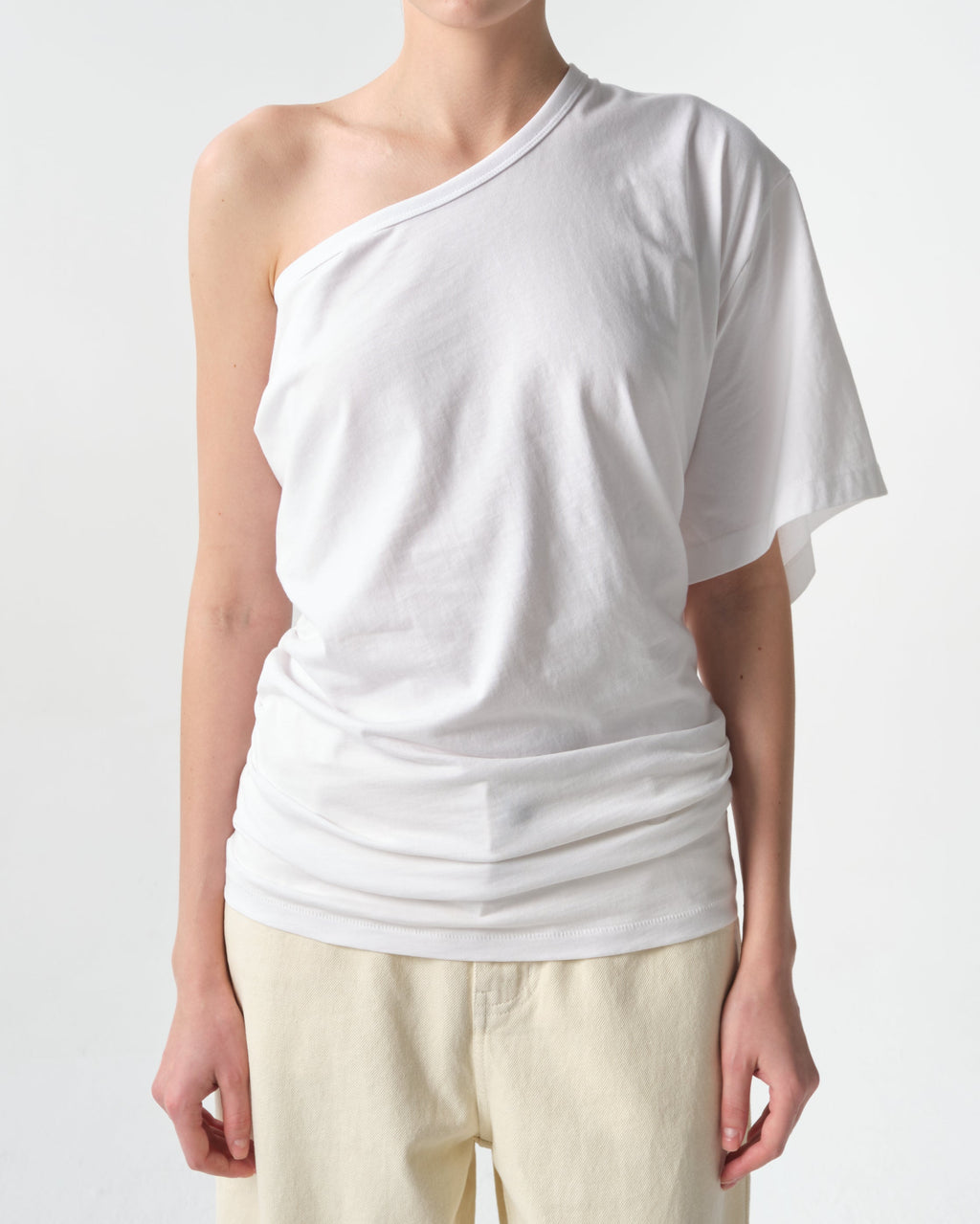 One-Shoulder Draped T-Shirt