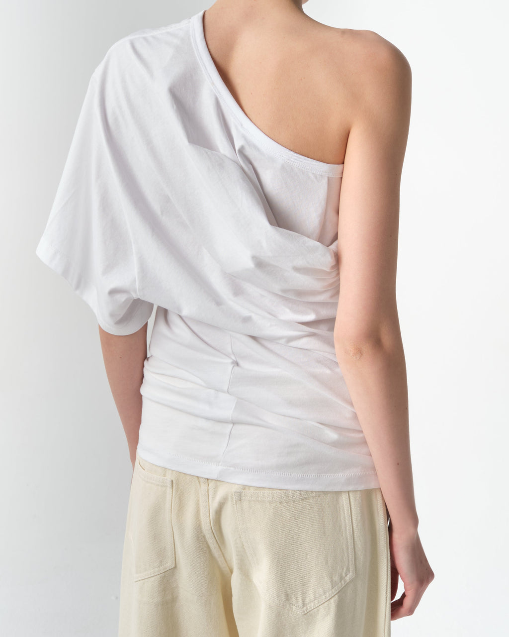 One-Shoulder Draped T-Shirt