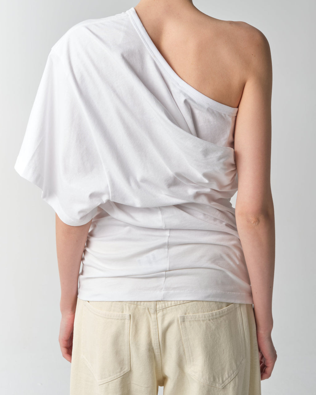 One-Shoulder Draped T-Shirt